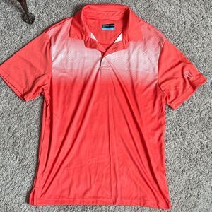 PGA Tour Men's salmon Gradient Polo Shirt